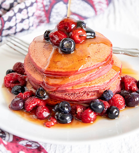 Red Beet (Strawberry?) Pancakes