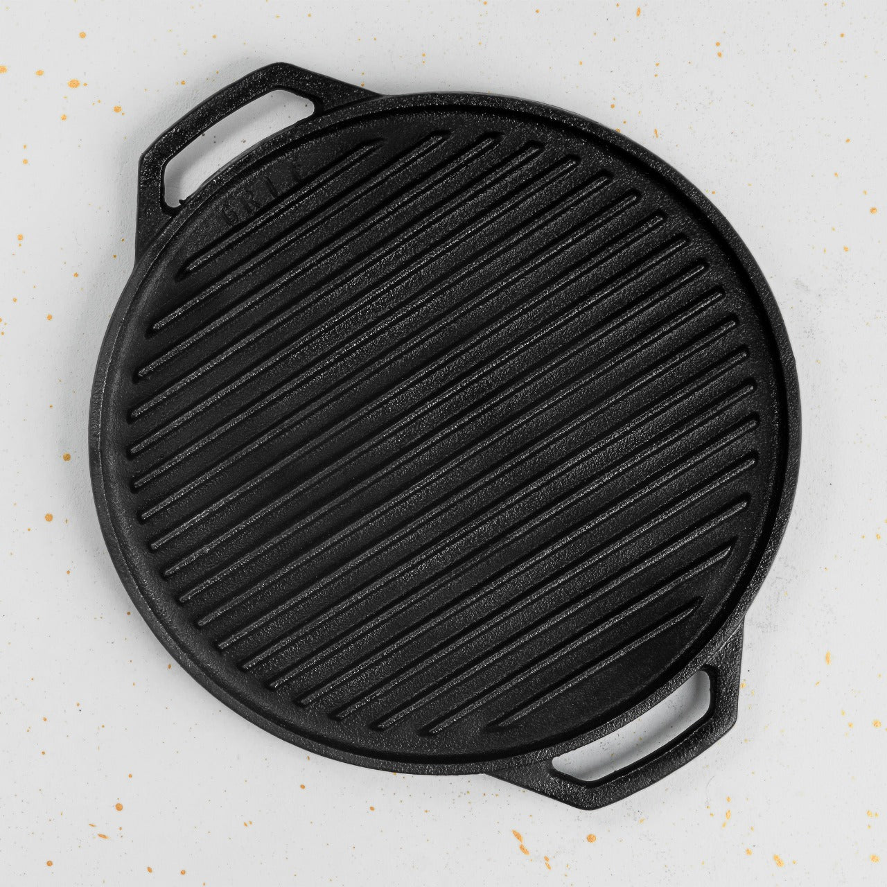 30 CM Cast Iron Grill Pan by GRIF with Raised Ridges and Handles