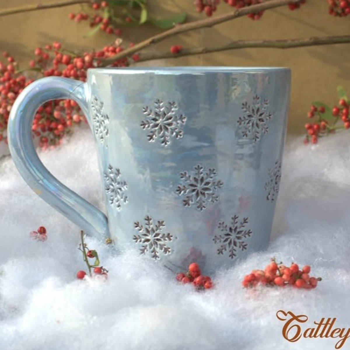 Handcrafted Christmas Ceramic Frost Mug