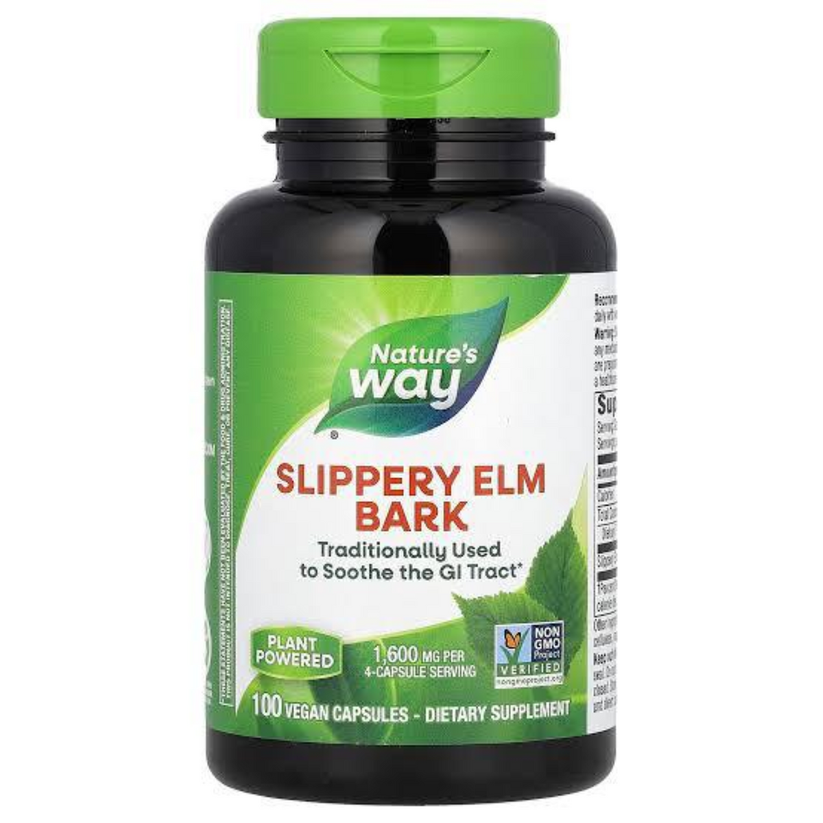 Nature's Way Slippery Elm Bark Supplement, 1600 mg