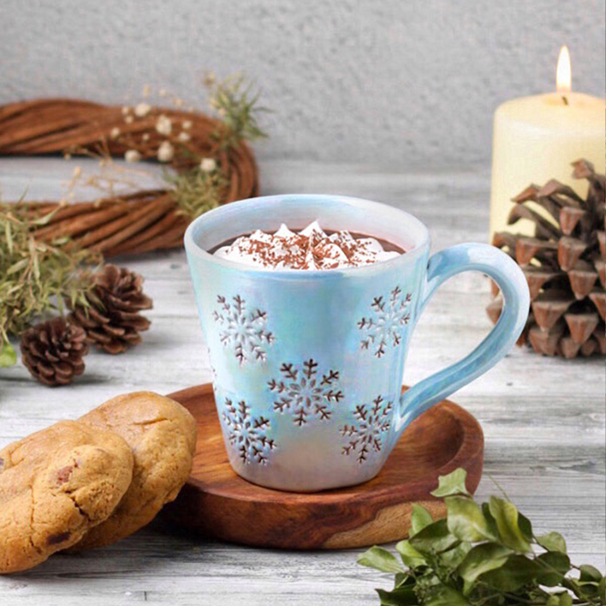 Handcrafted Christmas Ceramic Frost Mug