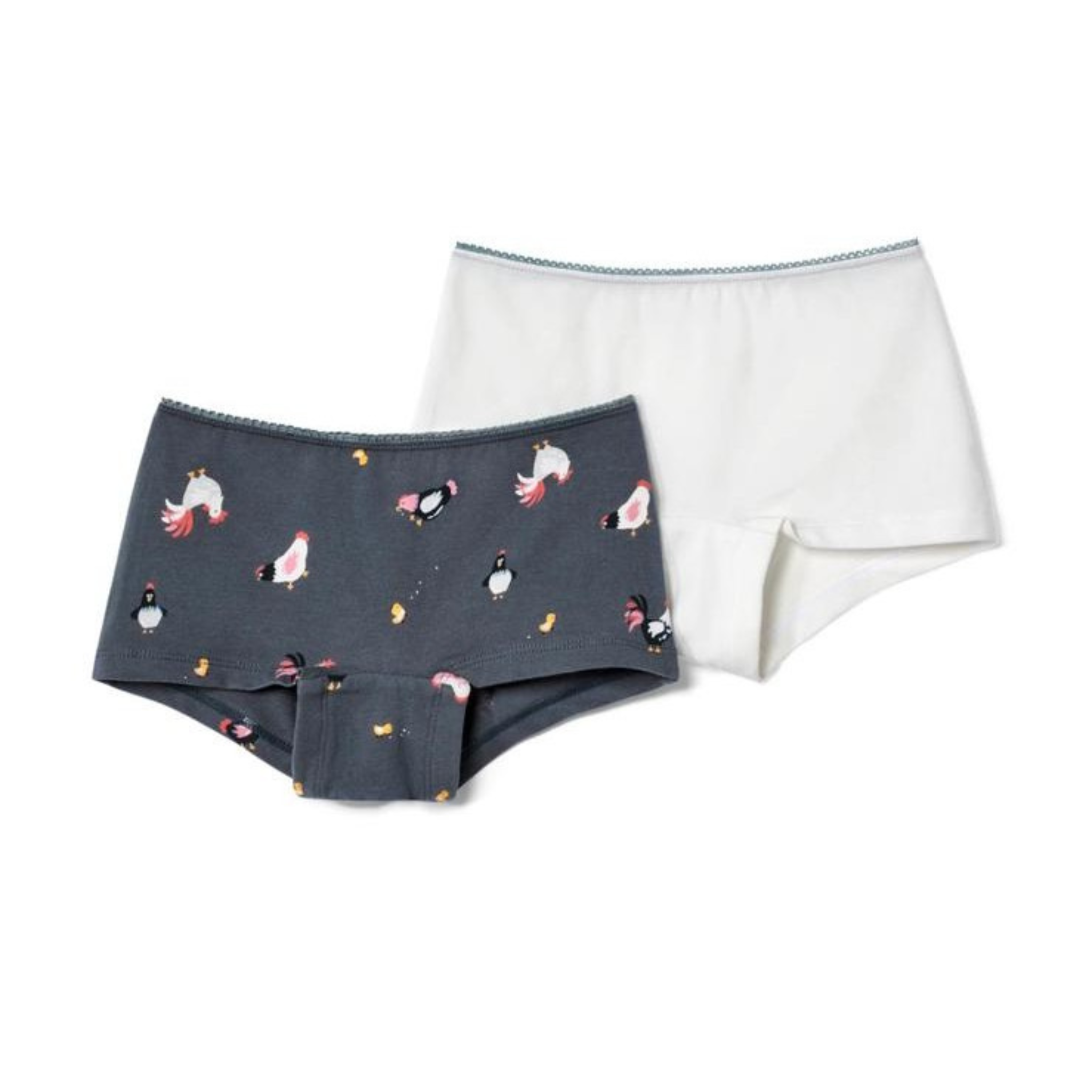 Tchibo Toddler girls' organic cotton underwear in smoke blue with multi-colored print